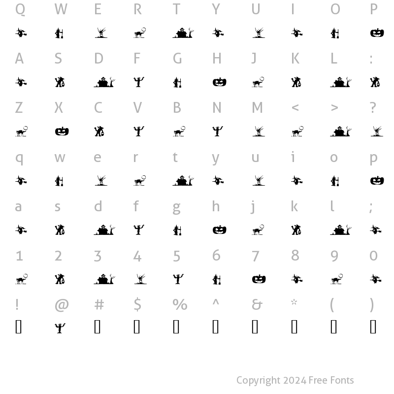 Character Map of SilBooettes Tryout