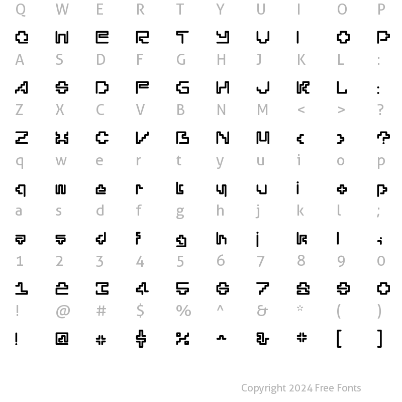 Character Map of Silesia Bold