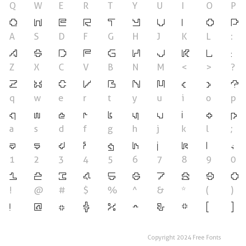 Character Map of Silesia Light Regular