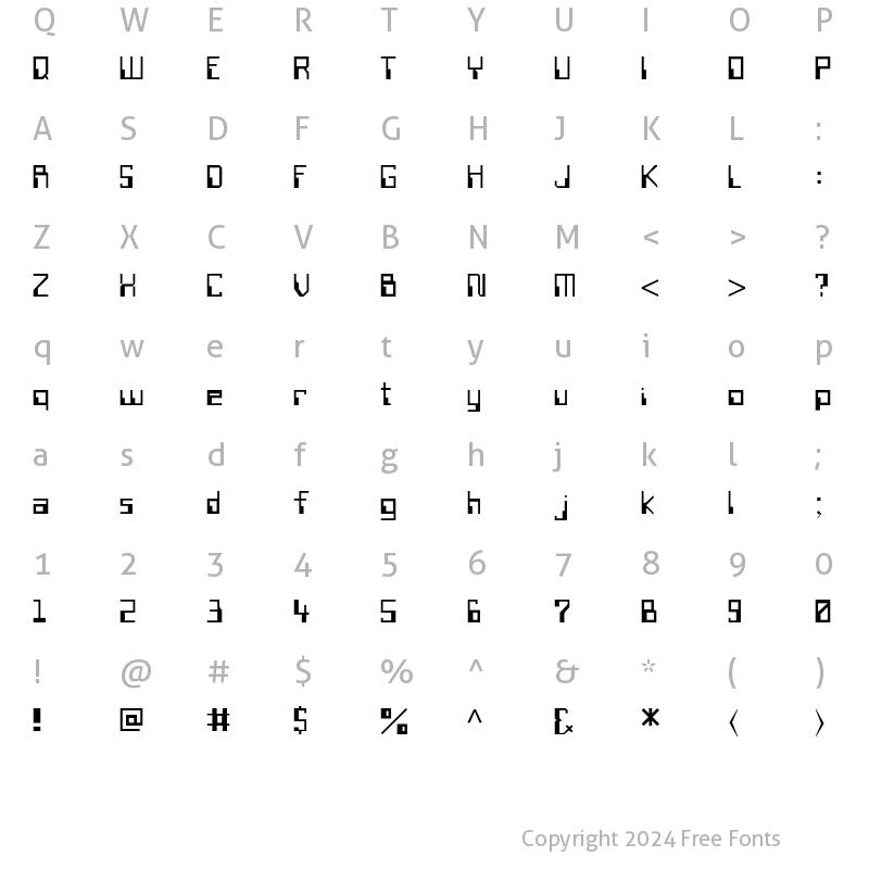 Character Map of SillyconValley Regular