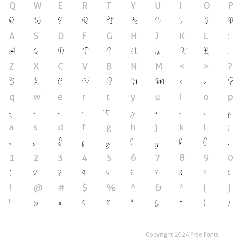 Character Map of Siloka Regular