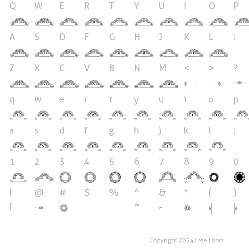 Character Map of Silone Regular