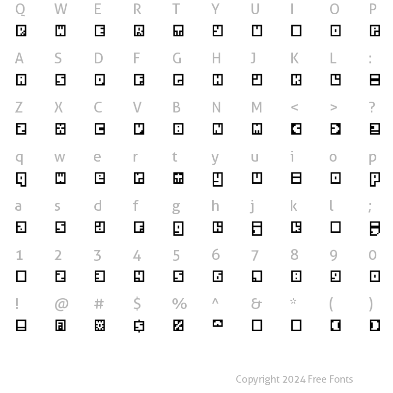 Character Map of Silverbloc Regular