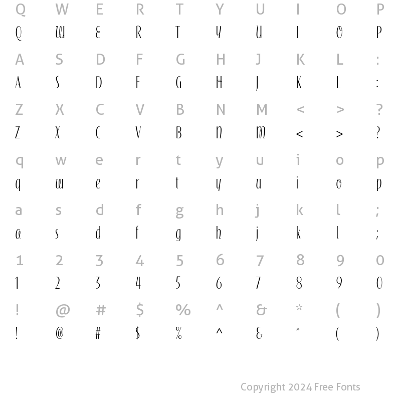 Character Map of Silvermoon ITC Std Bold