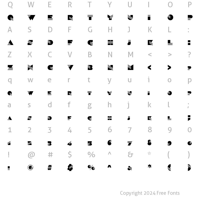 Character Map of Simaloa Becker Caps Regular