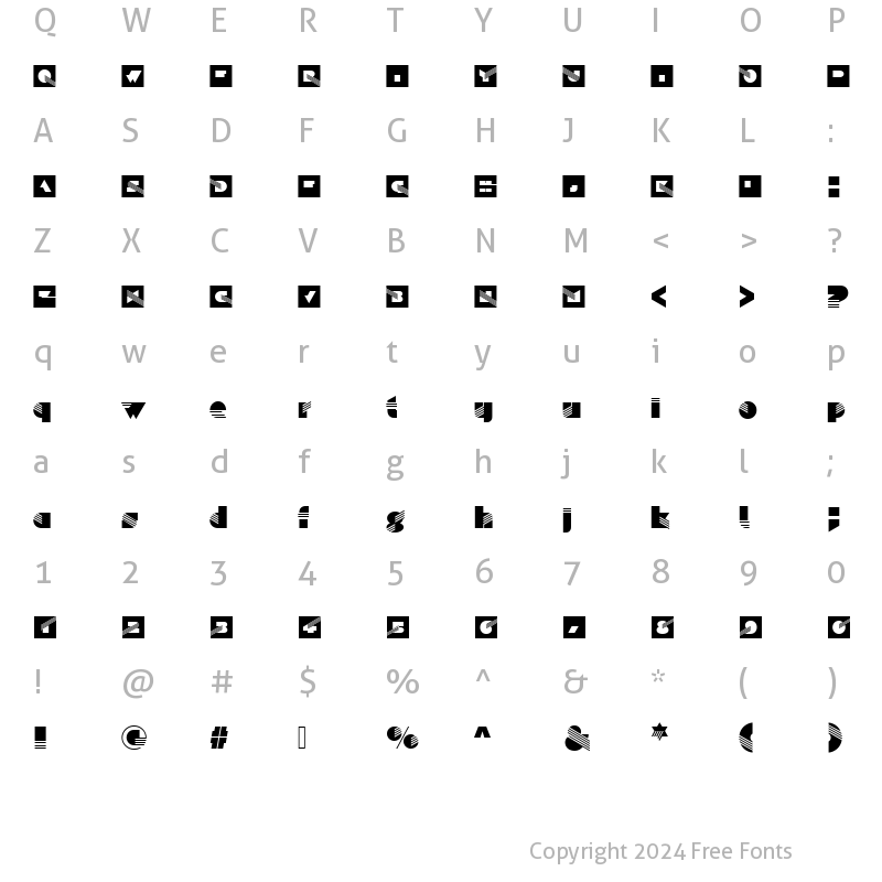 Character Map of Simaloa Becker Initials Regular