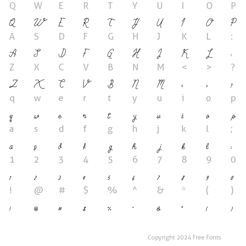 Character Map of Simbok Pudjie Regular