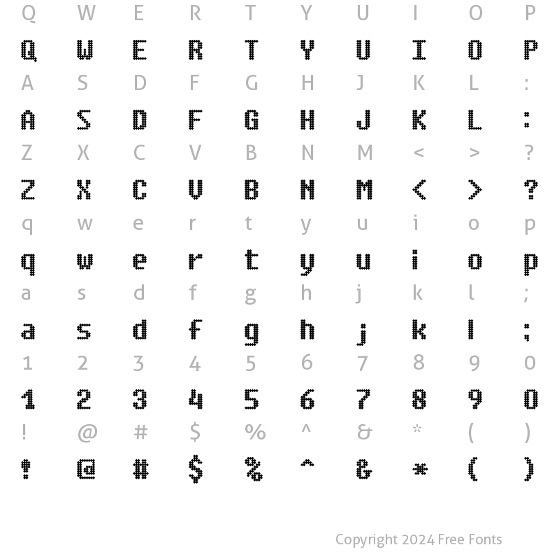 Character Map of Simpleton BRK Regular