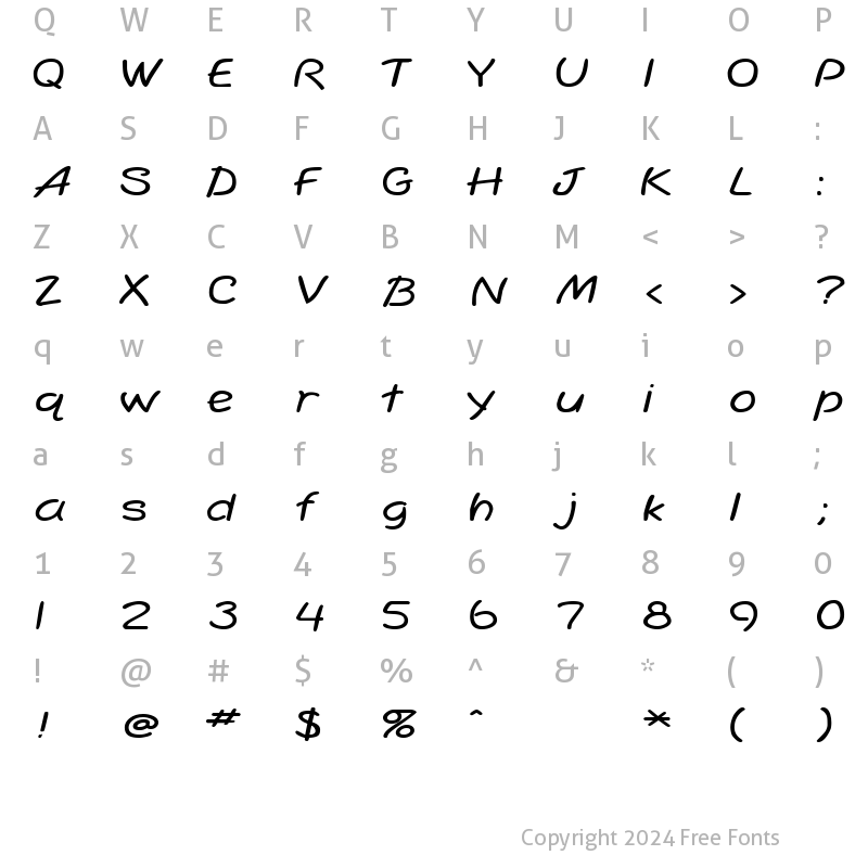 Character Map of SimplicityExtended Bold