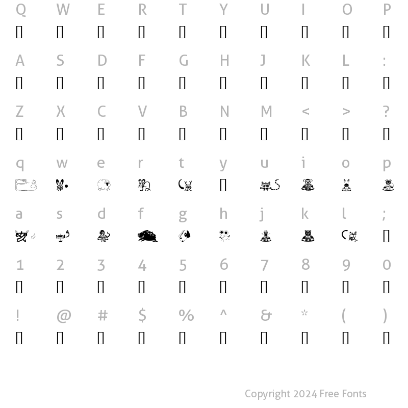 Character Map of SimplyFriends Regular