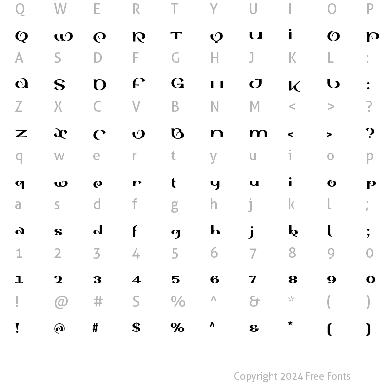 Character Map of SinahSans LT Black Regular