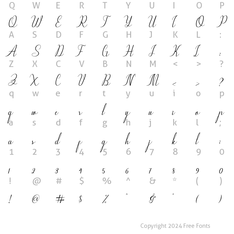 Character Map of Singgel Parent Regular