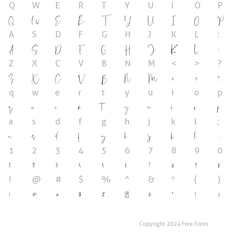 Character Map of Singgiata Regular