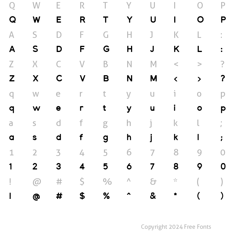 Character Map of SK Payidar Rounded Bold