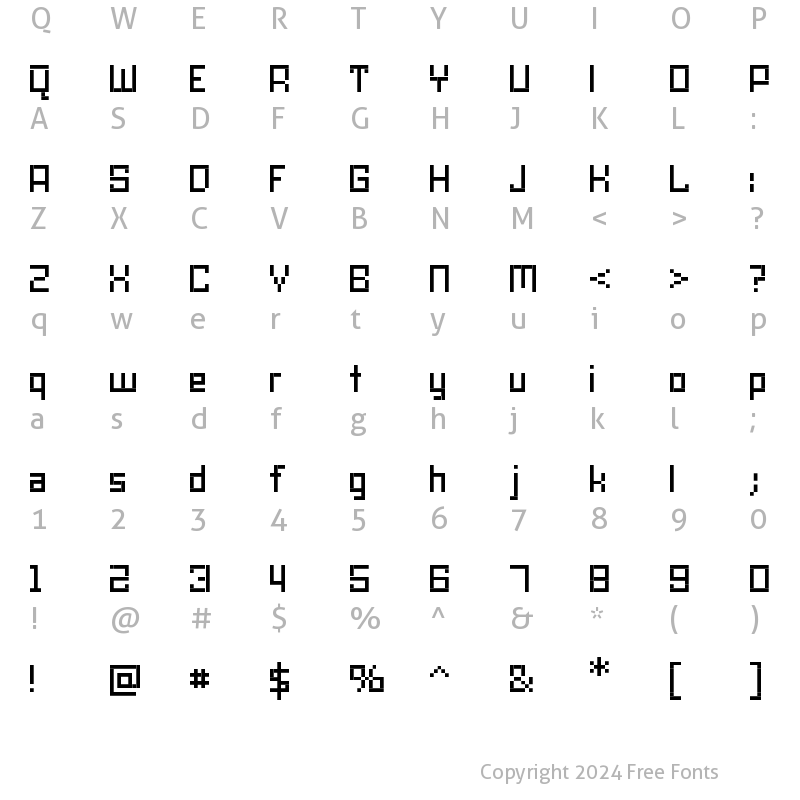 Character Map of SKA_cubic01_75_CE Regular