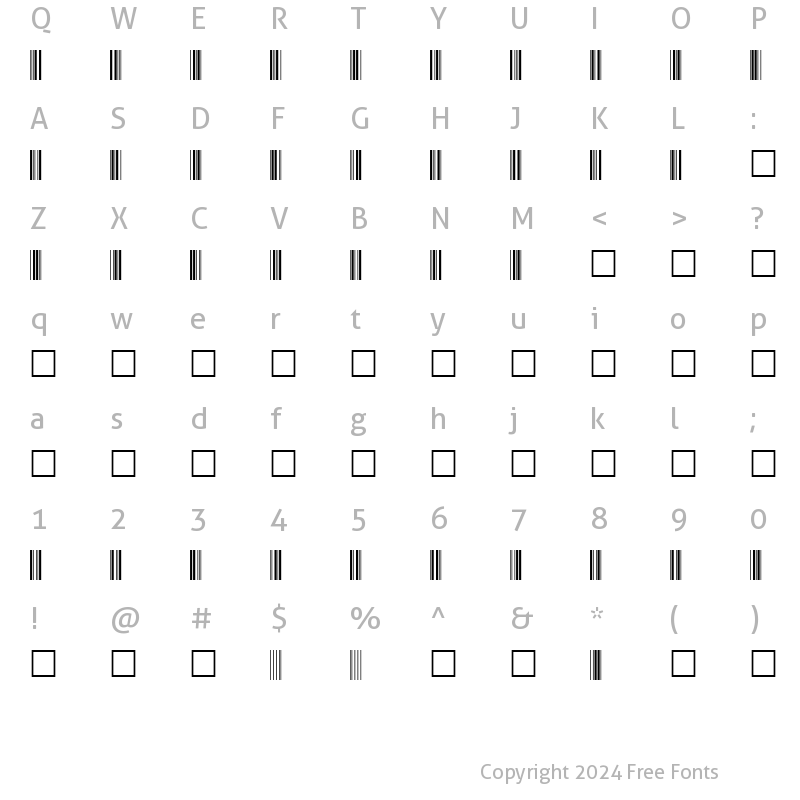 Character Map of SKANDEMO C39 Normal