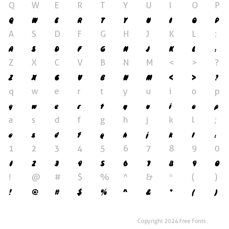 Character Map of SkidoosD Regular