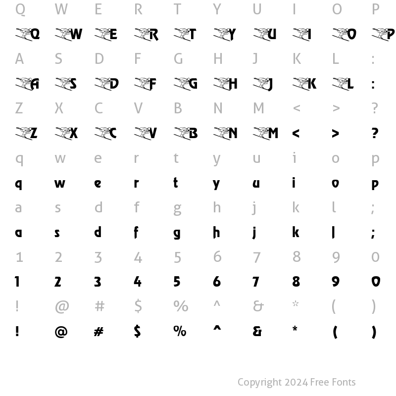 Character Map of Skiing Becker Normal