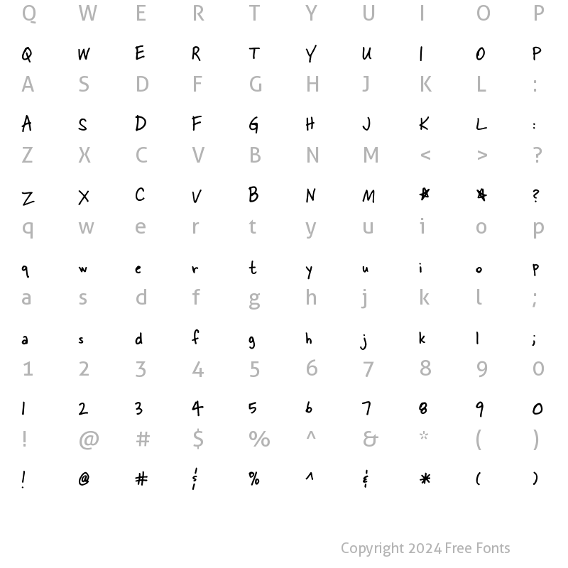 Character Map of Skippy Regular