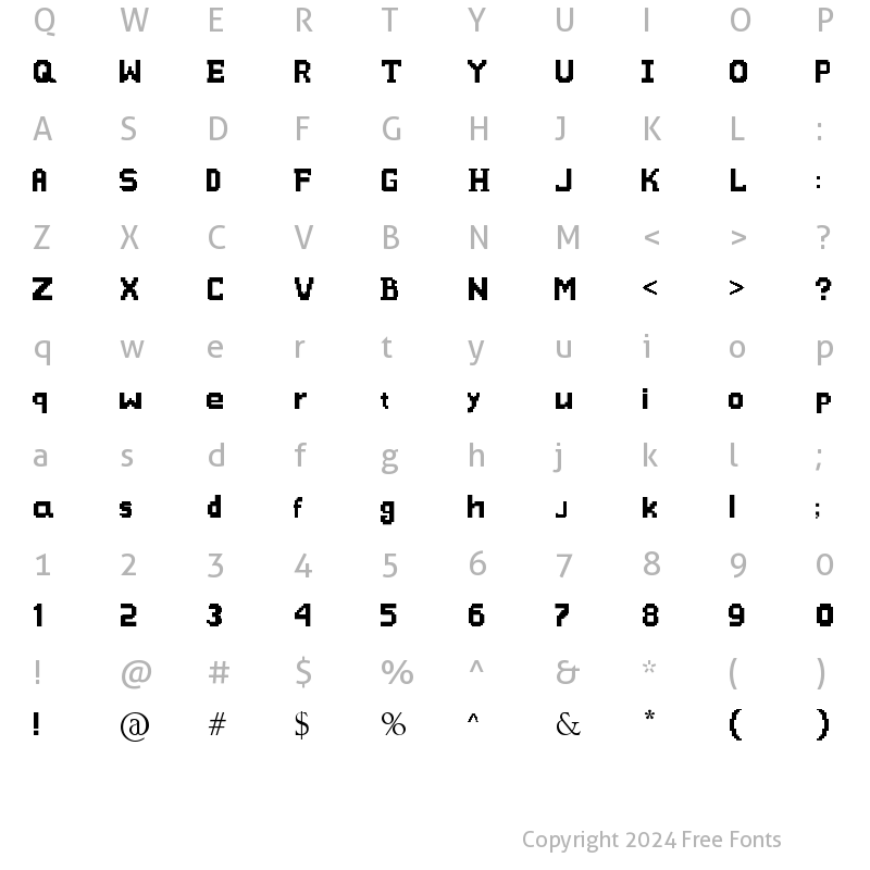 Character Map of SkogenSpelFont Regular