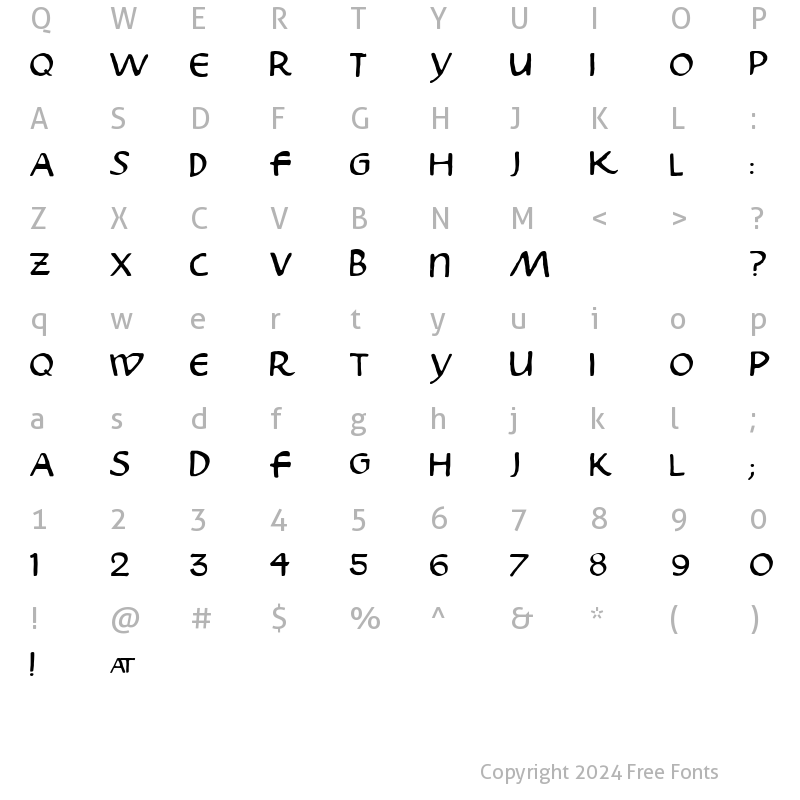 Character Map of Skribus Regular