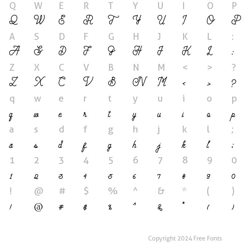 Character Map of Skulduggery Regular