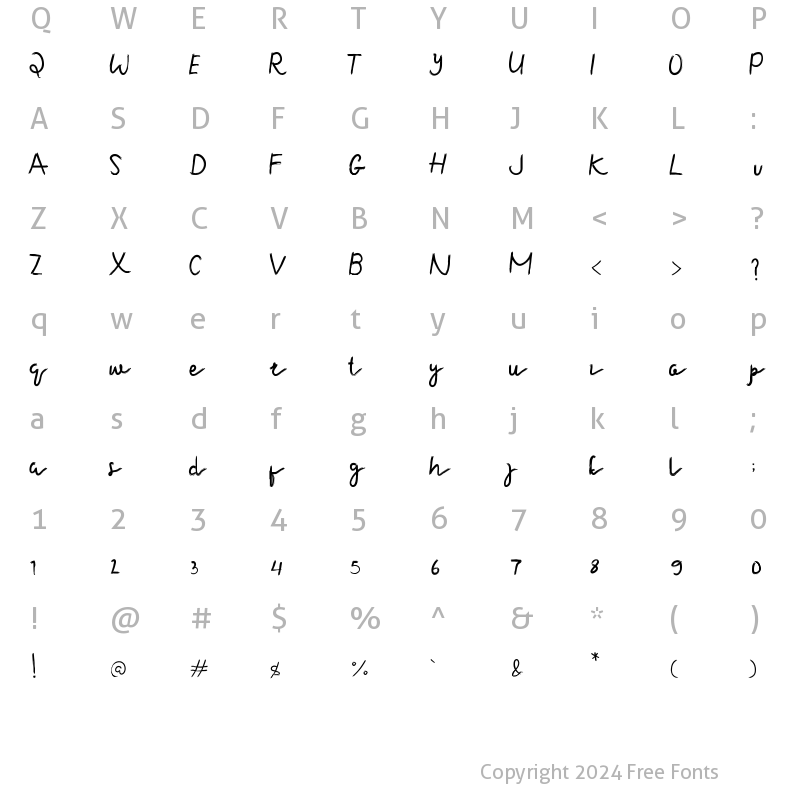 Character Map of Skye Bennetta Regular