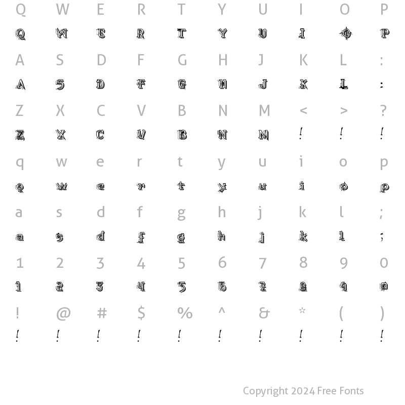 Character Map of Skylab Regular