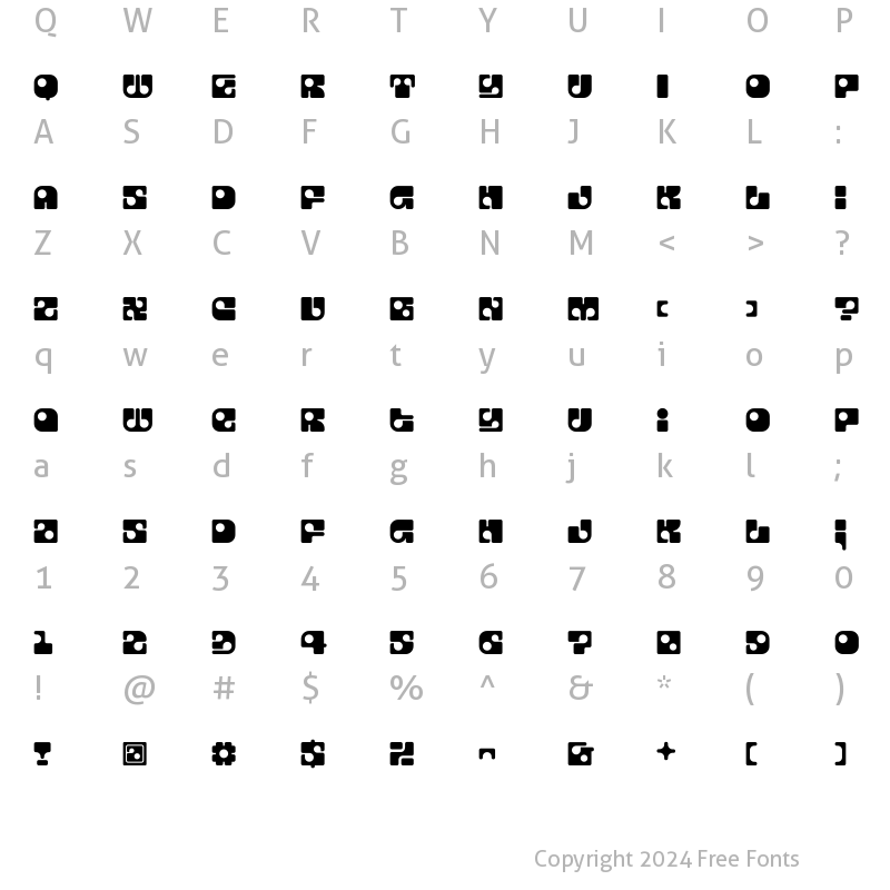 Character Map of SkylabRegular Regular