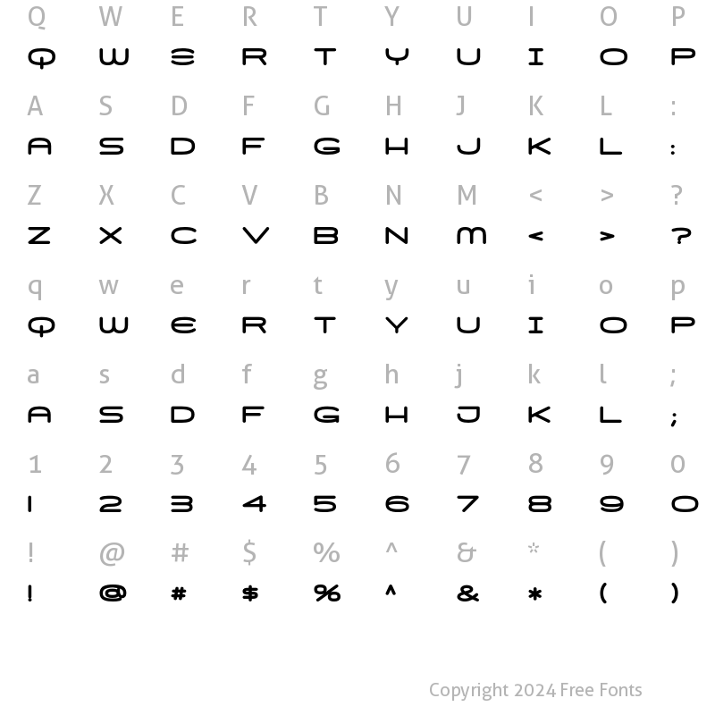 Character Map of Skywave Heavy