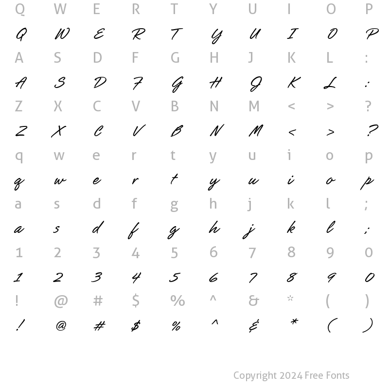 Character Map of SlashHmkBold Regular