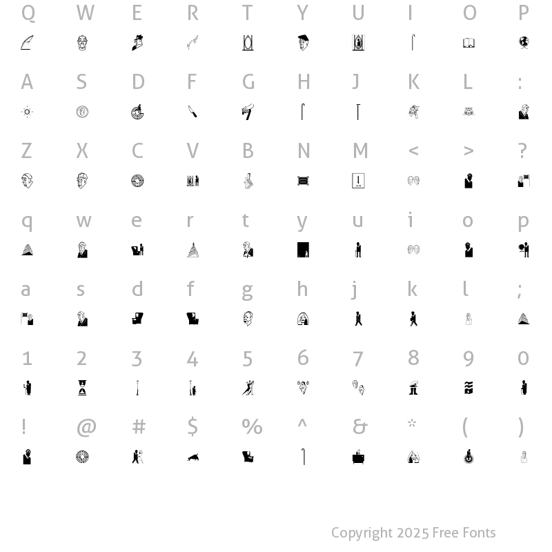 Character Map of SLBorges Regular