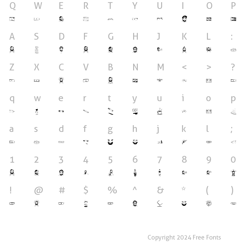 Character Map of SLCortazar Regular