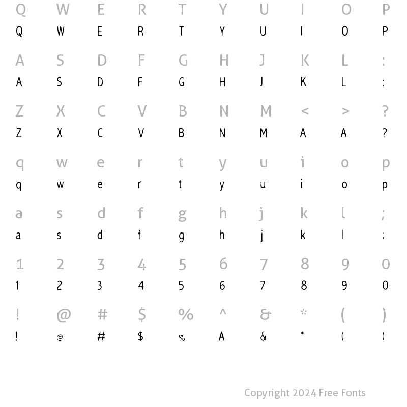 Character Map of SleepTalk Regular