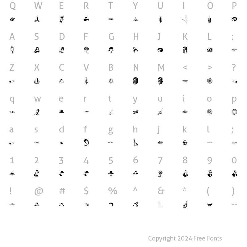 Character Map of SLGardel Regular