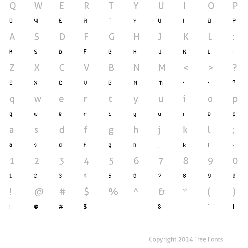 Character Map of Sliced AB Regular Slice