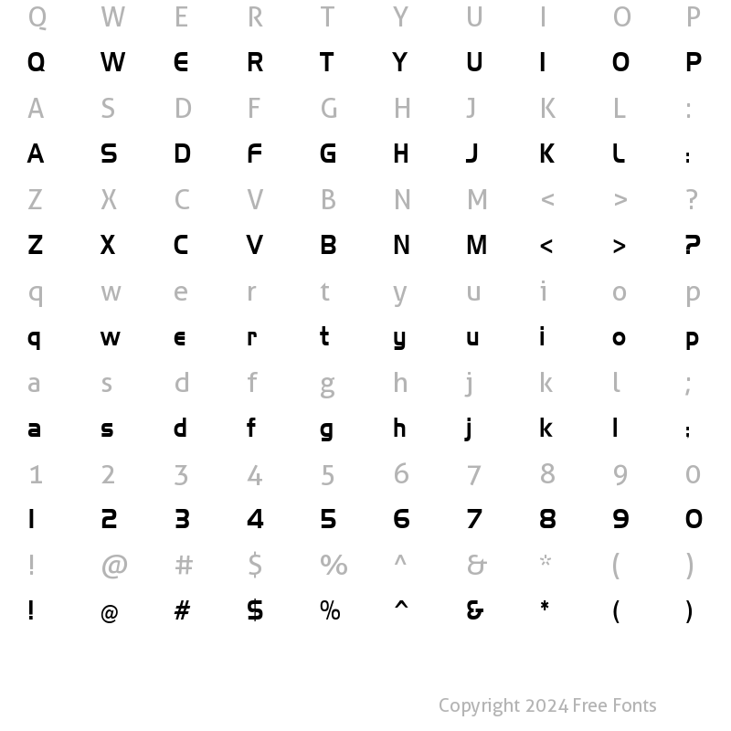 Character Map of Slickerer Regular