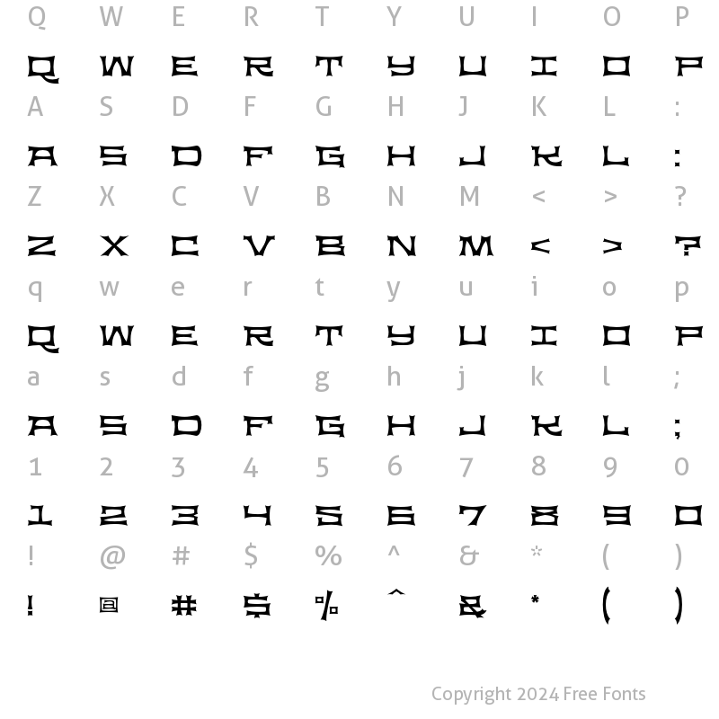 Character Map of Slickhouse Regular