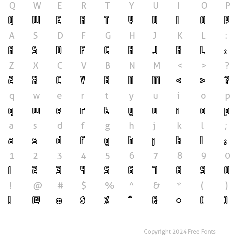 Character Map of Slidfis saftig Regular