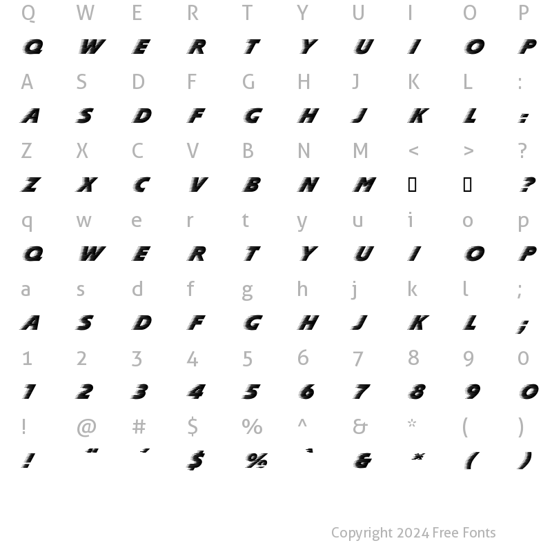 Character Map of SlipperDB Normal