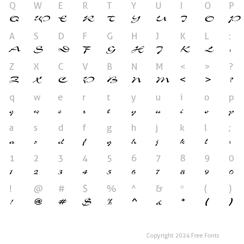 Character Map of Slogan-Normal Wd Regular