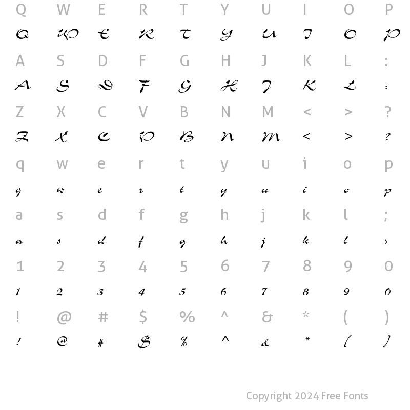 Character Map of SloganEF Regular