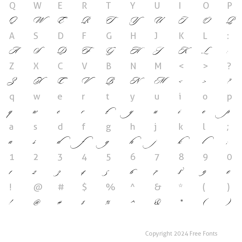 Character Map of Sloop Regular