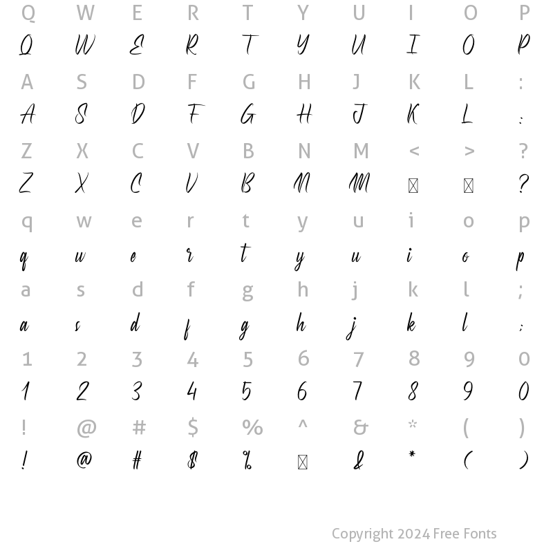 Character Map of Slovakian Regular