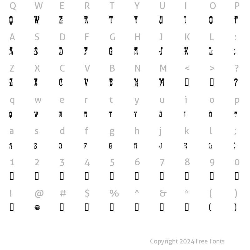 Character Map of Sluagh Creepy