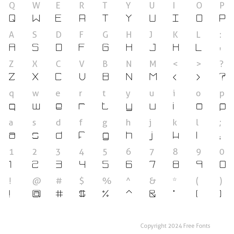 Character Map of SM_bluisM Regular