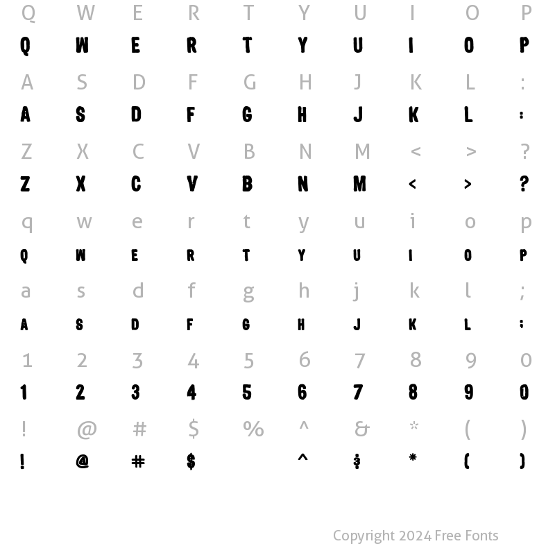 Character Map of SM_bournisM Bold