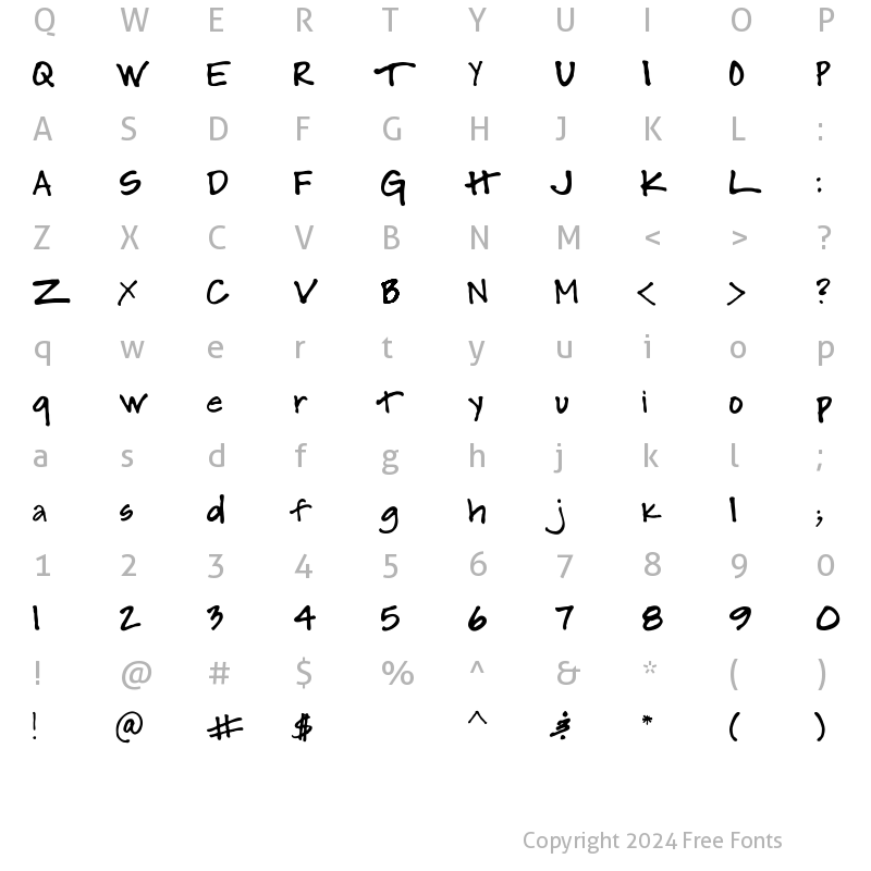 Character Map of SM_hollyisM Regular