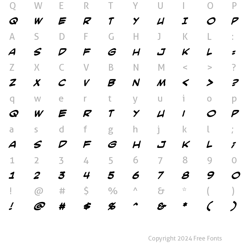 Character Map of SmackAttack BB Bold