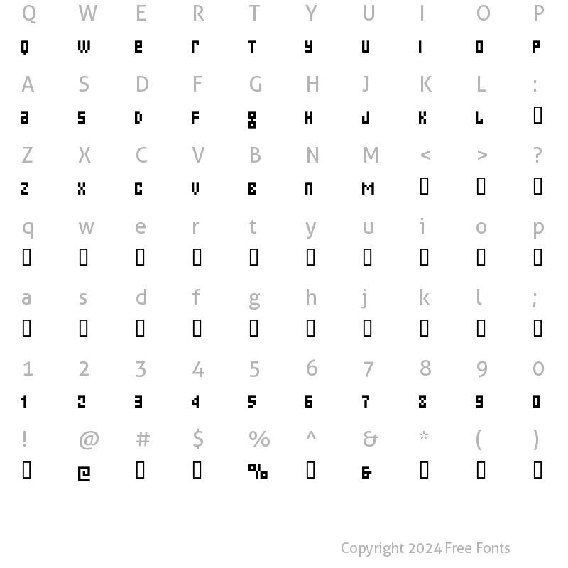 Character Map of Small Talk Alt Caps Tight